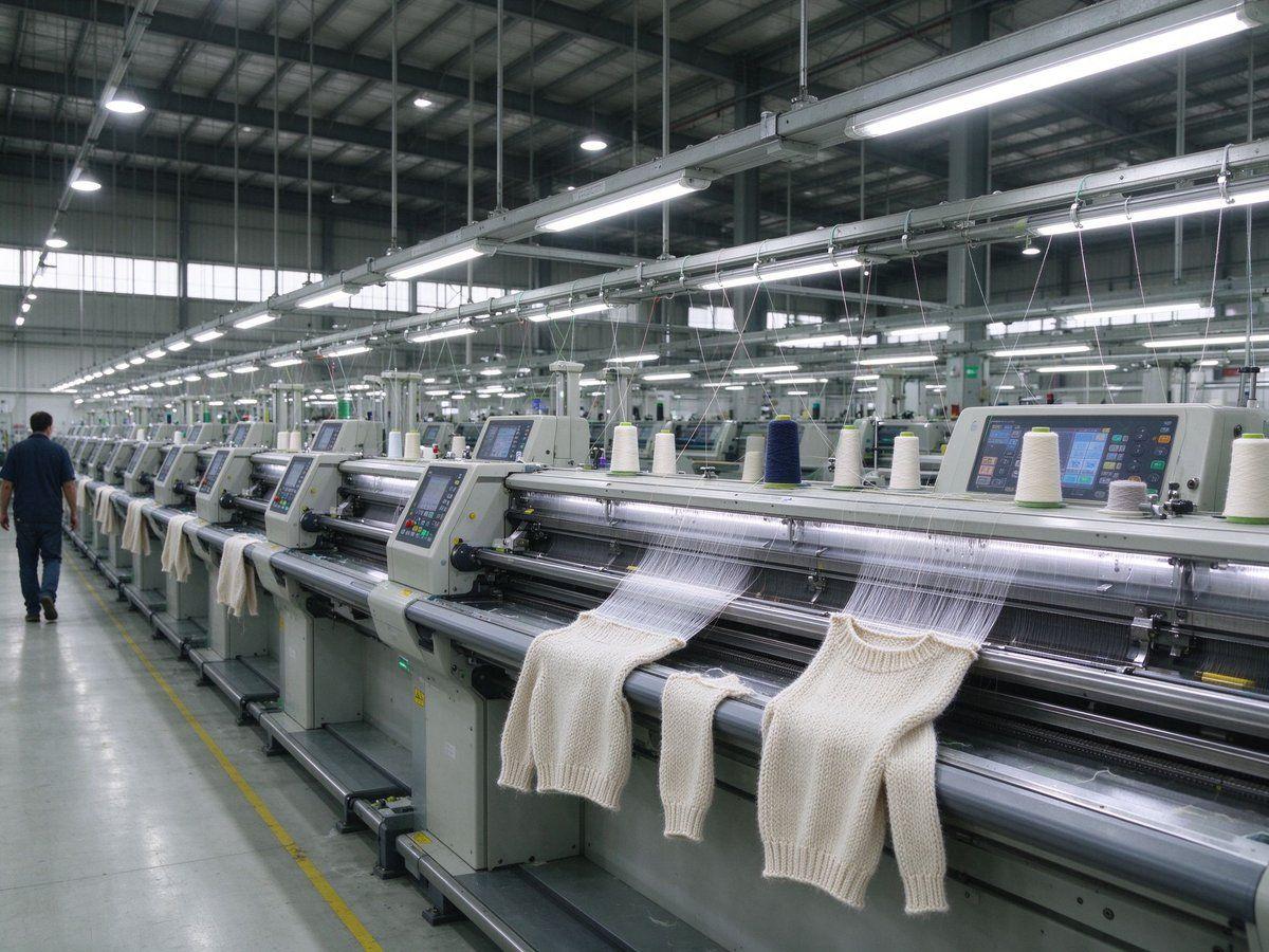 KnitYY computerized flat knitting workshop in Puyuan