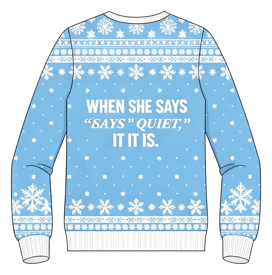 Arctic Fox Snow Stalker knit sweater, back view