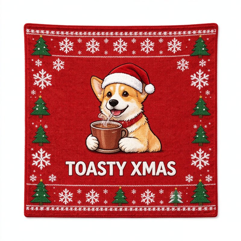 Toasty Xmas Corgi Blanket
